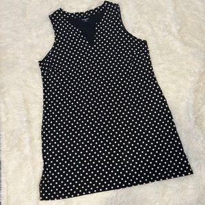 Black and white polka dot dress